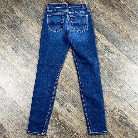 7 For All Mankind Skinny Blue Jeans Pants Denim ((size 23)) - Picture 2 of 8